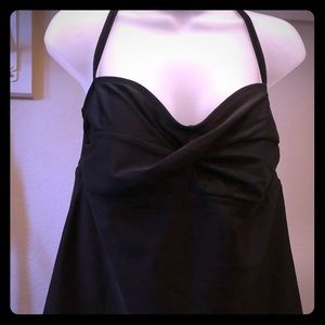 Black halter tankini